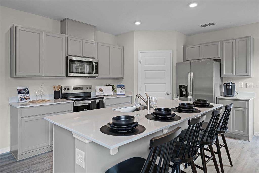 3421 Nettle Loop Tavares, FL 32778 - Photo 6 of 30 a kitchen with a stove a sink and a refrigerator