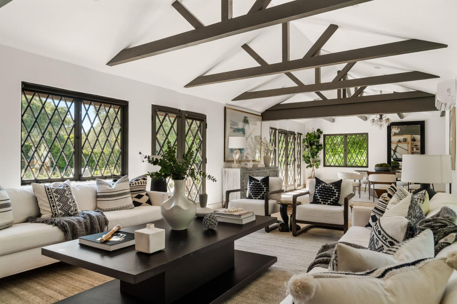 1001 Foothill Road Ojai, CA 93023 - Photo 15 of 50 a living room with furniture and a large window