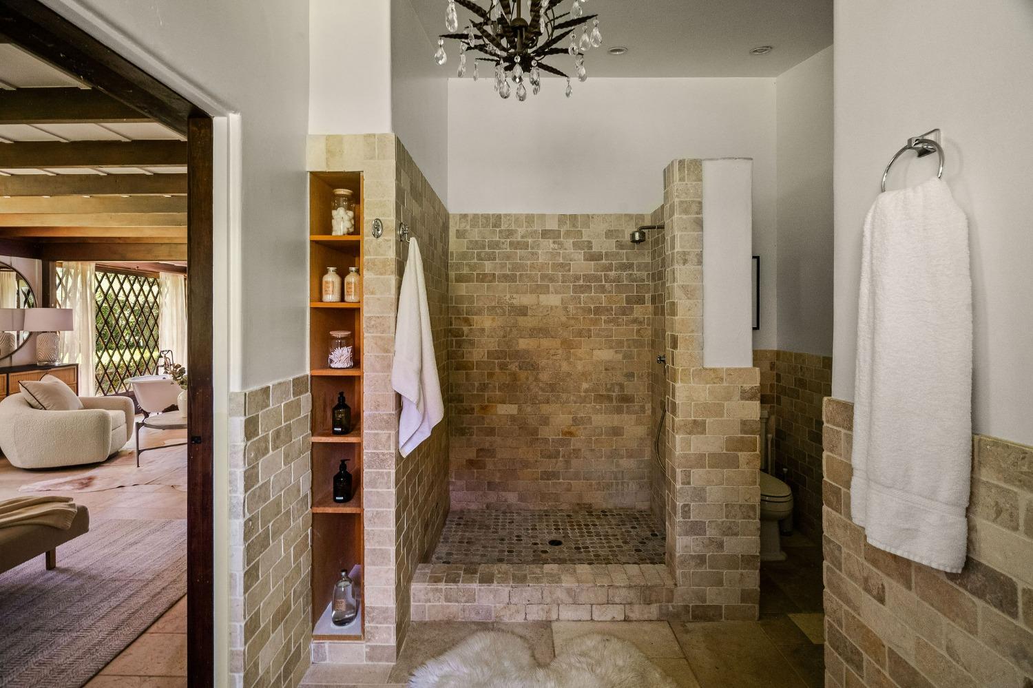 1001 Foothill Road Ojai, CA 93023 - Photo 30 of 50 a bathroom with a shower