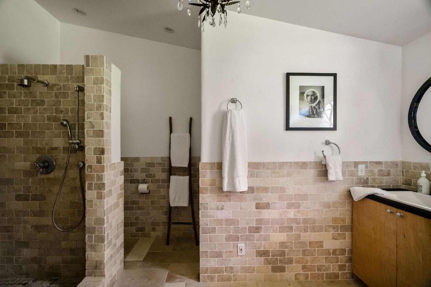 1001 Foothill Road Ojai, CA 93023 - Photo 31 of 50 a bathroom with a shower