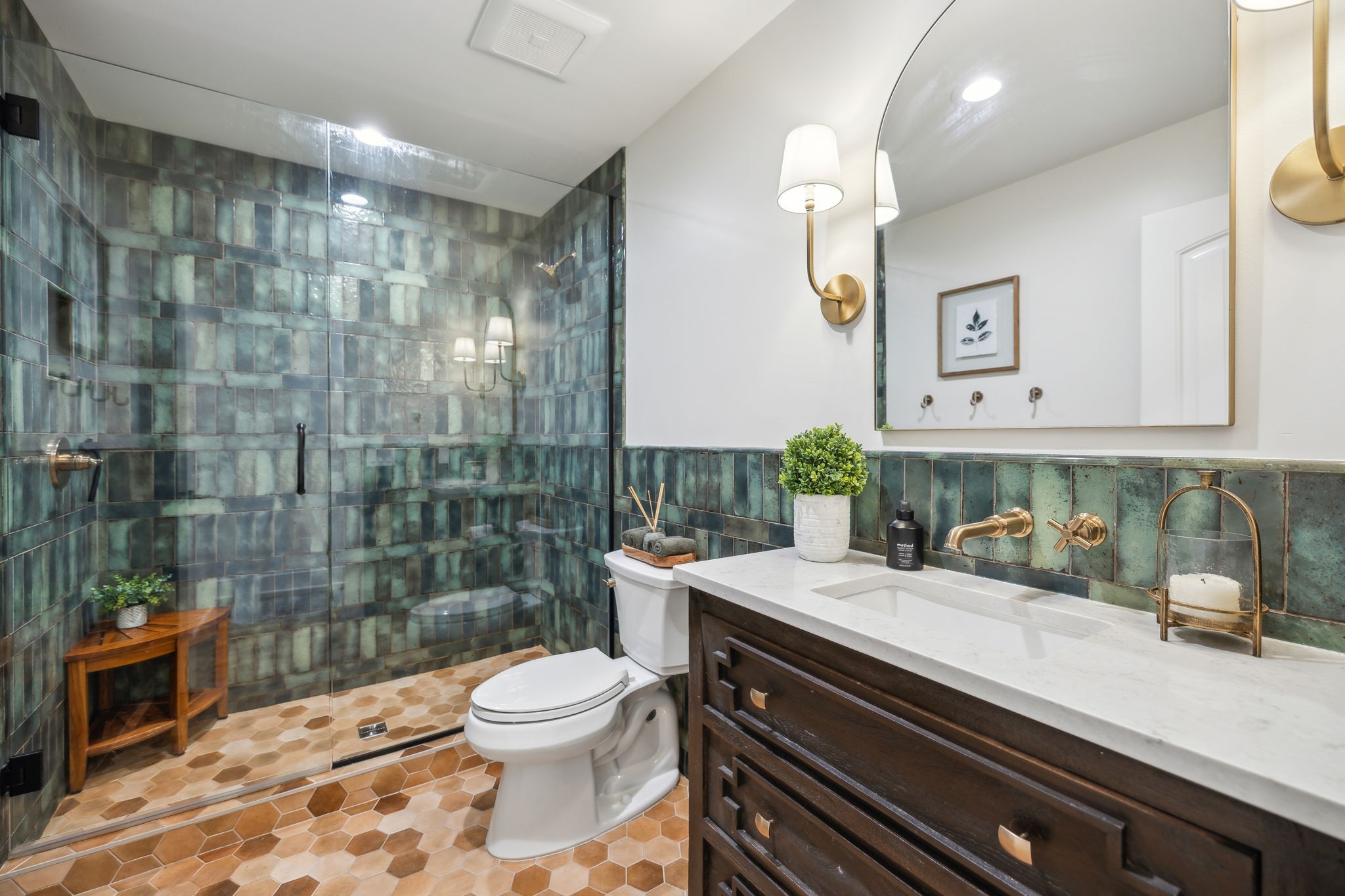 4676 Reed Road Thompson's Station, TN 37179 - Photo 36 of 67 a bathroom with a sink a toilet and shower