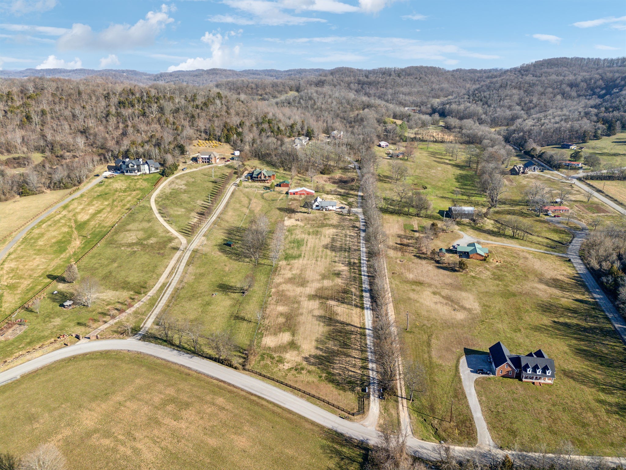 4676 Reed Road Thompson's Station, TN 37179 - Photo 61 of 67 an aerial view of residential houses with outdoor space