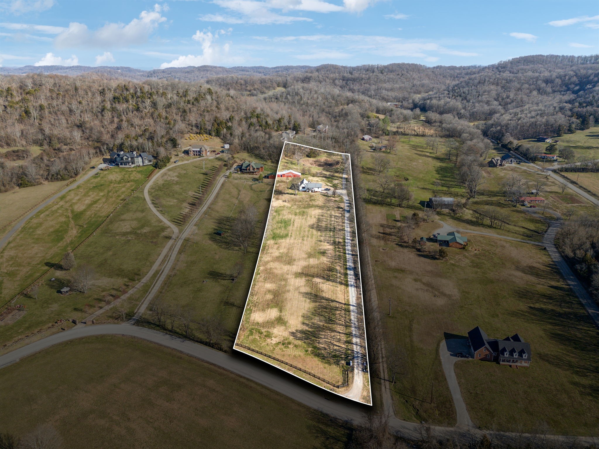 4676 Reed Road Thompson's Station, TN 37179 - Photo 62 of 67 an aerial view of residential houses with outdoor space