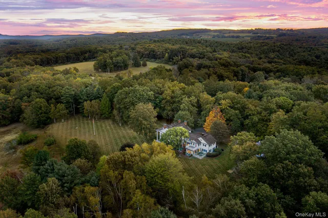a view of a lake with a mountain