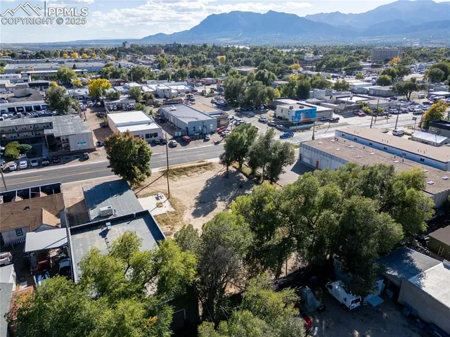 an aerial view of multiple house