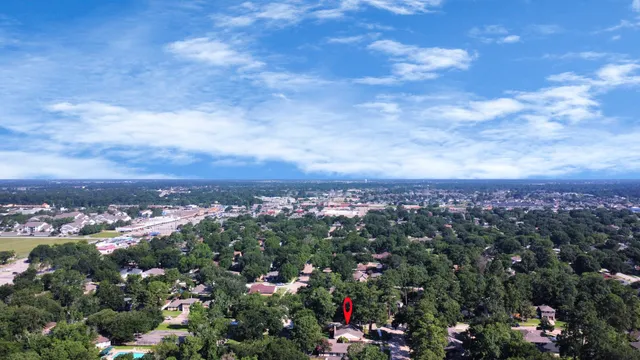 an aerial view of multiple house