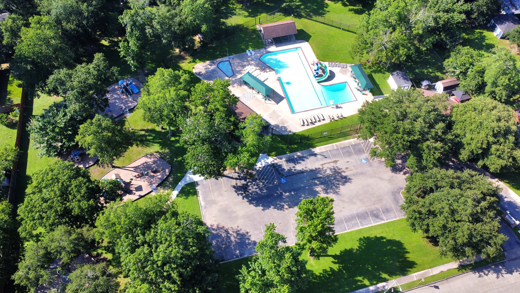 18023 Woodgum Drive Spring, TX 77388 - Photo 38 of 38 an aerial view of a house with a yard and fountain
