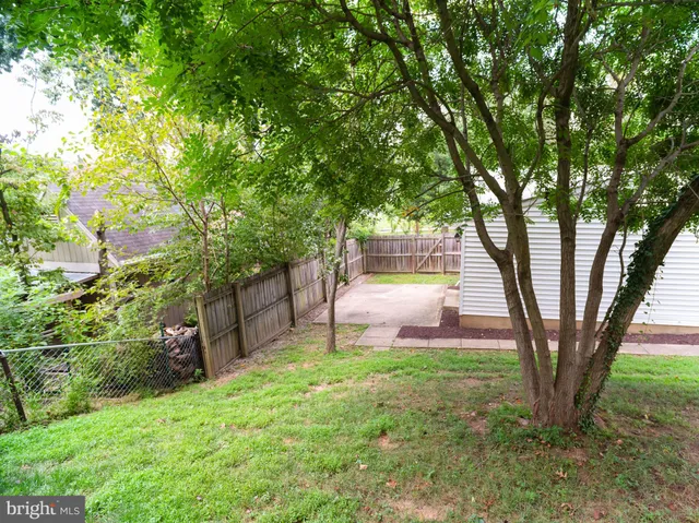 a view of a backyard with a garden