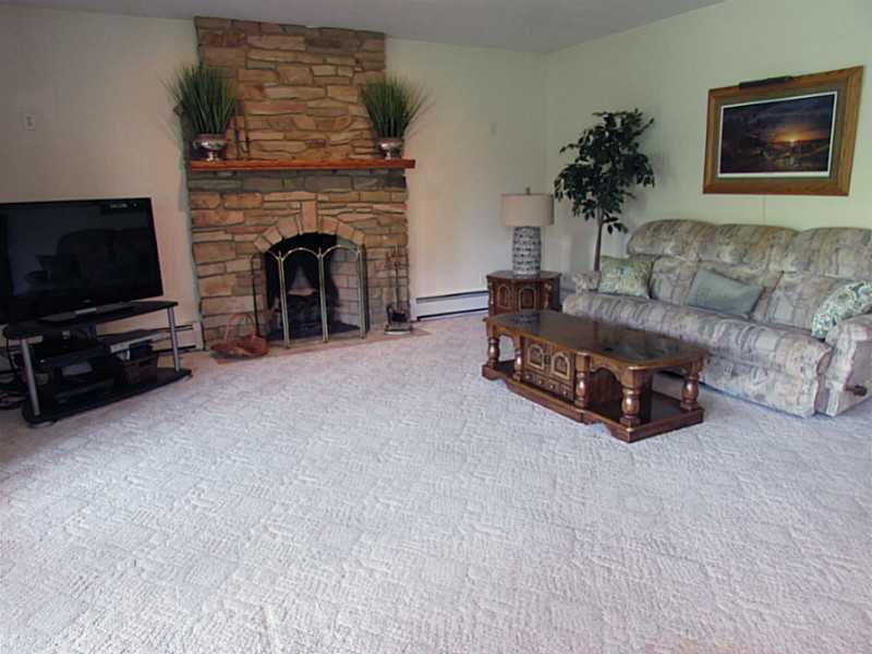 130 Craft Road Washington, PA 15301 - Photo 19 of 25 Family Room. Stone fireplace is the focal point of the Family Room with neutral carpet and walls.