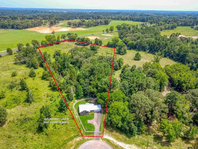 a view of a lake with a yard and mountain