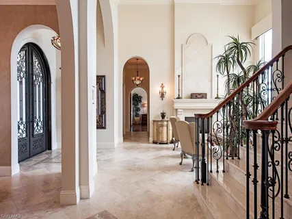 a view of living room and entryway