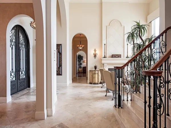 a view of living room and entryway