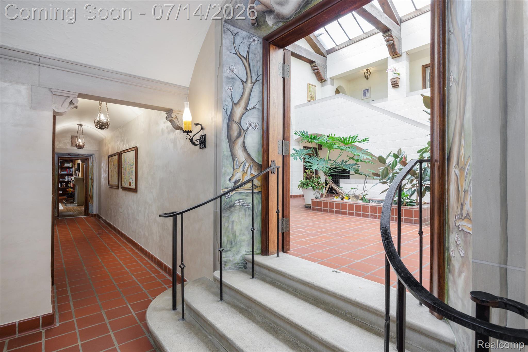 189 Cloverly Road Grosse Pointe, MI 48236 - Photo 28 of 96 Foyer and corridor to reception rooms, office, and vault.