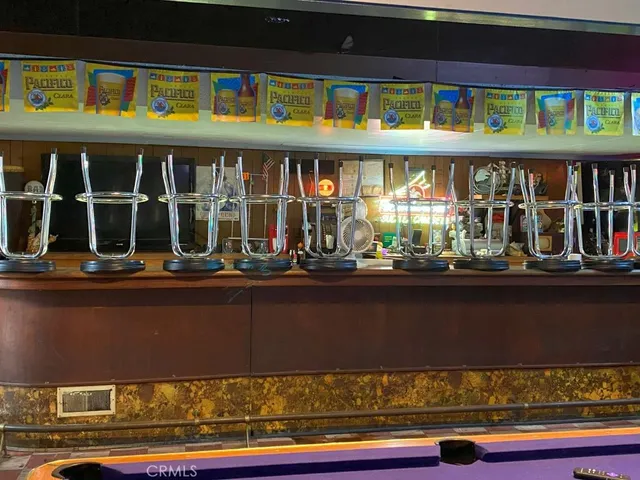 a front view of building with an outdoor space