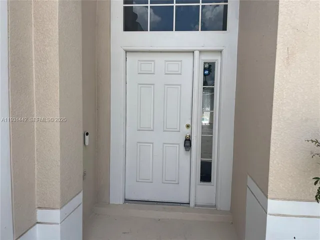 a view of an entryway door