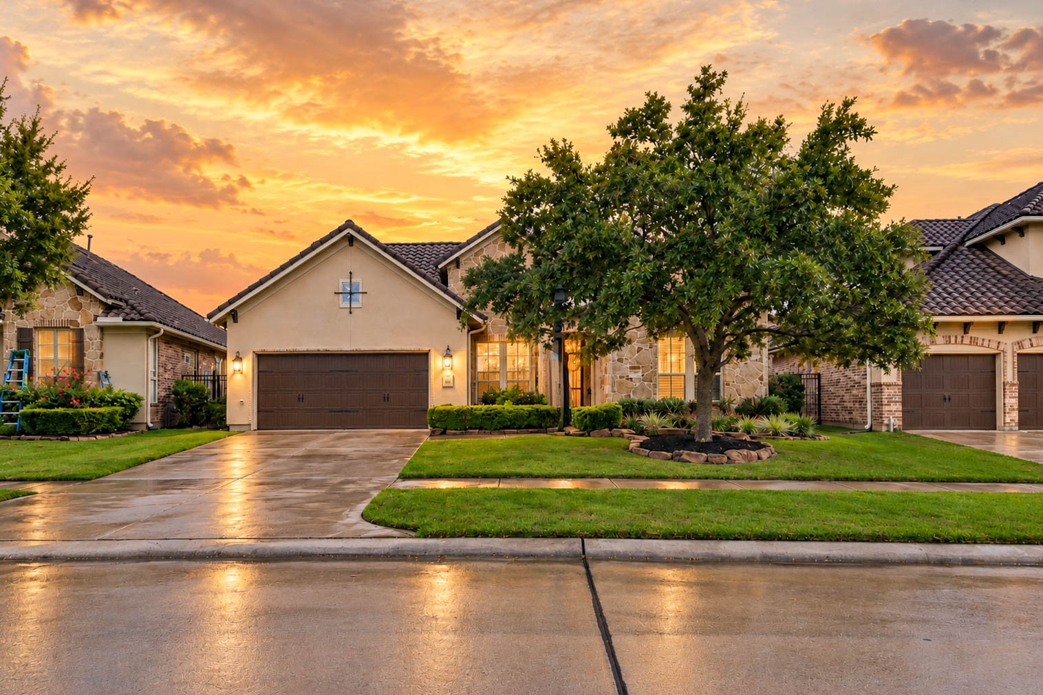 91 Lake View Loop Fulshear, TX 77441 - Photo 1 of 42 Welcome home to this stunning stone and stucco residence in the gated Lakes of Cross Creek enclave, part of the sought after Cross Creek Ranch community, where resort style living on the neighborhood's scenic island includes kayaking, catch and release fishing, nature trails, and more!