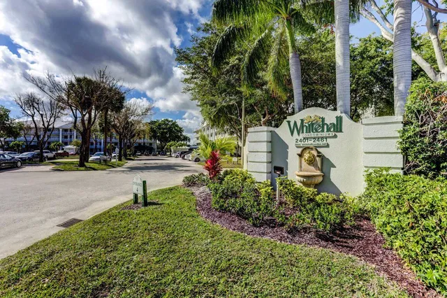 a view of a park with plants and trees