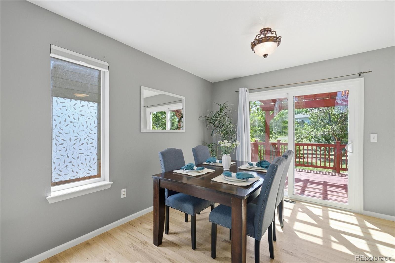 9629 Burberry Way Highlands Ranch, CO 80129 - Photo 12 of 50 a view of a dining room with furniture window and outside view