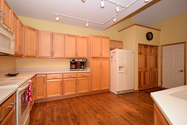1859 Wagner Road Batavia, IL 60510 - Photo 7 of 25 a kitchen with stainless steel appliances granite countertop a refrigerator a sink and dishwasher with wooden floor