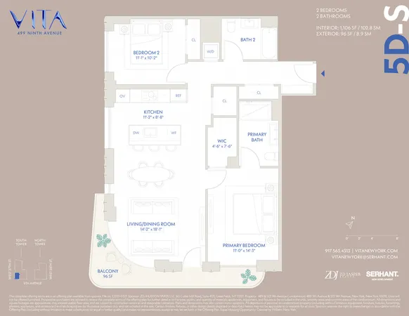 $2,350,000 | 401 West 37th Street, Unit 5DS | Hudson Yards