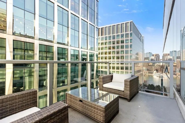 a view of balcony with couch