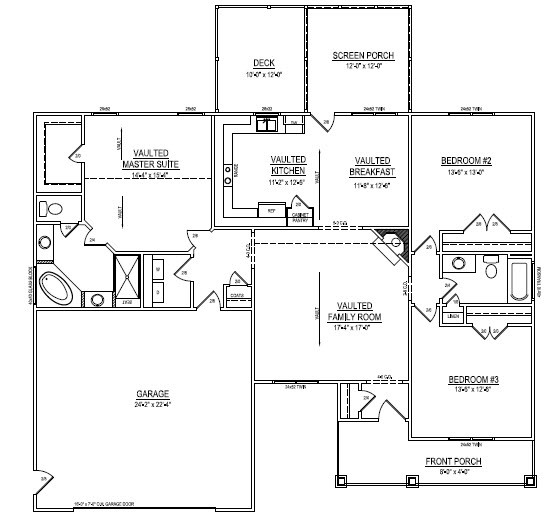 588 Lassiter Road Four Oaks, NC 27524 - Photo 24 of 24 1st Floor Plan