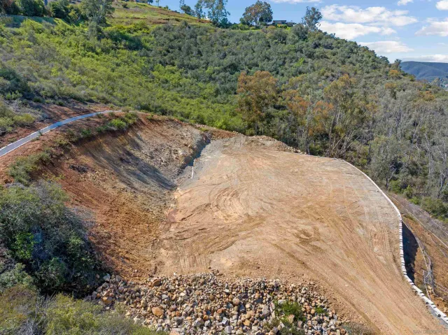 a view of a yard with a pathway