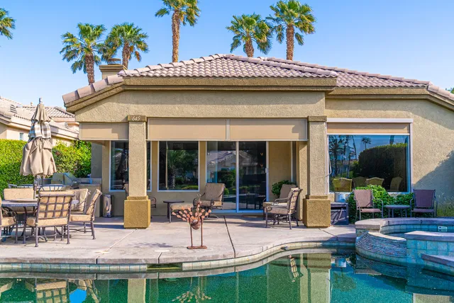 a view of a house with patio