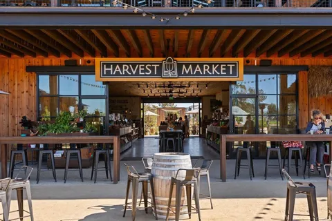 a view of a lake with a sitting area