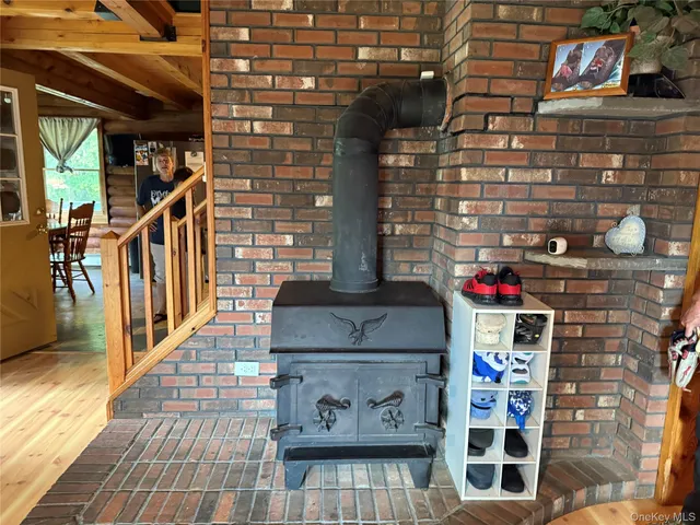 a kitchen with sink cabinets and outdoor dining space