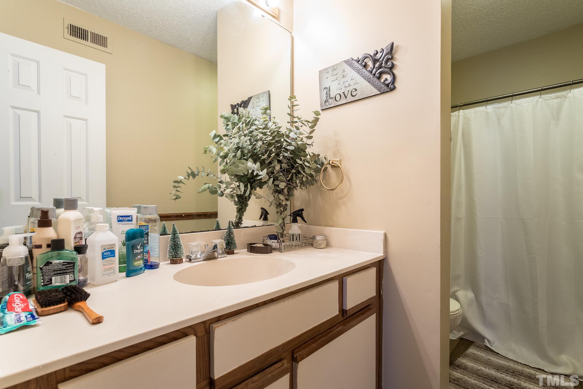 3706 Chimney Ridge Place, Unit 205 Durham, NC 27713 - Photo 18 of 18 a bathroom with a sink vanity and a mirror