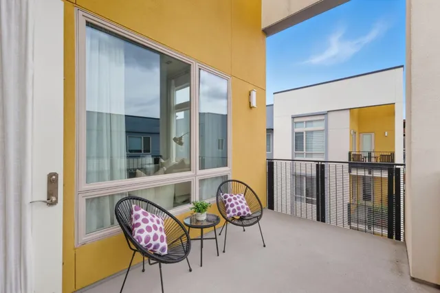 a view of city from balcony