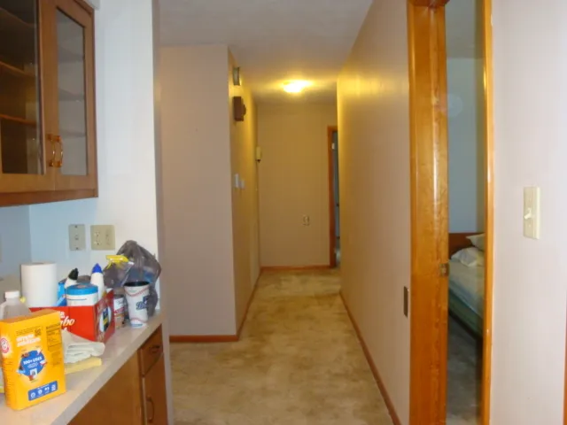 an empty room with a window