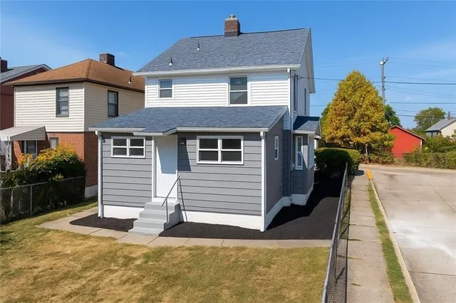 a front view of a house