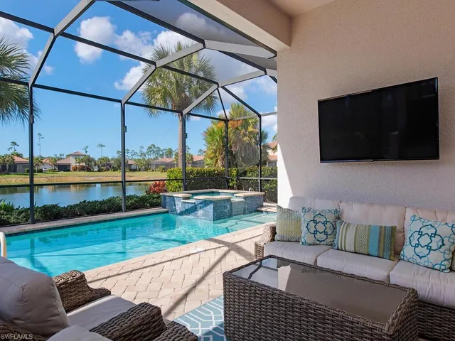 a outdoor living space with furniture