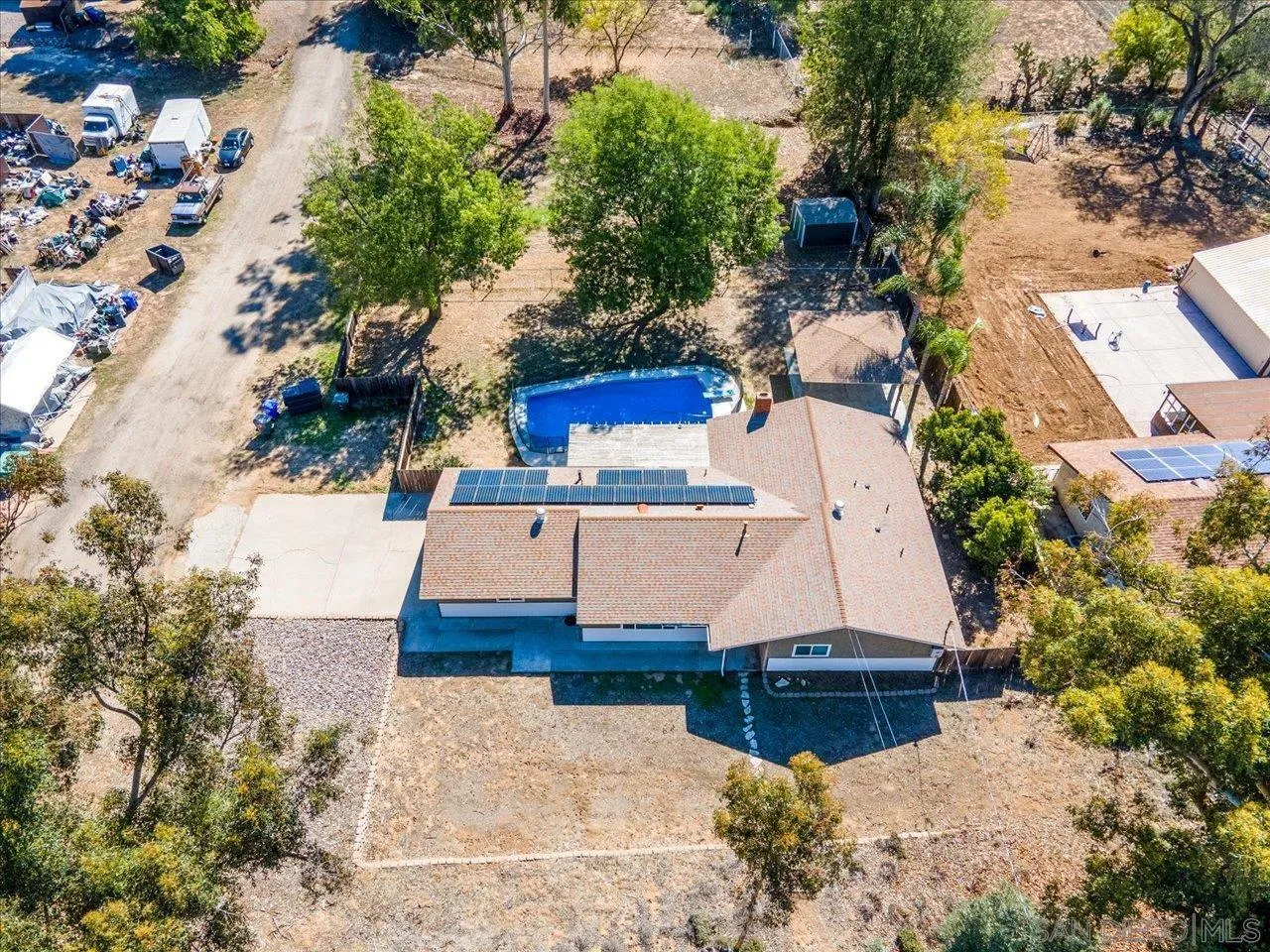 830 Steffy Road Ramona, CA 92065 - Photo 36 of 45 an aerial view of a house with a yard