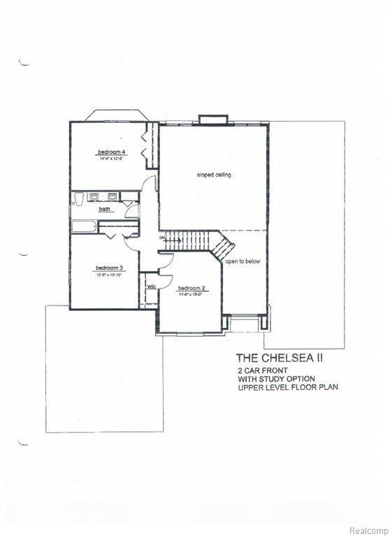 1824 Mackwood Road Rochester, MI 48307 - Photo 3 of 3 lot 131 upper level floor plan.j