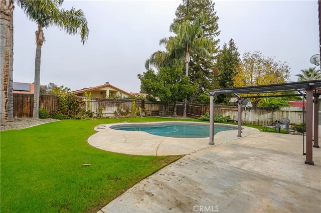 a view of a park with swings