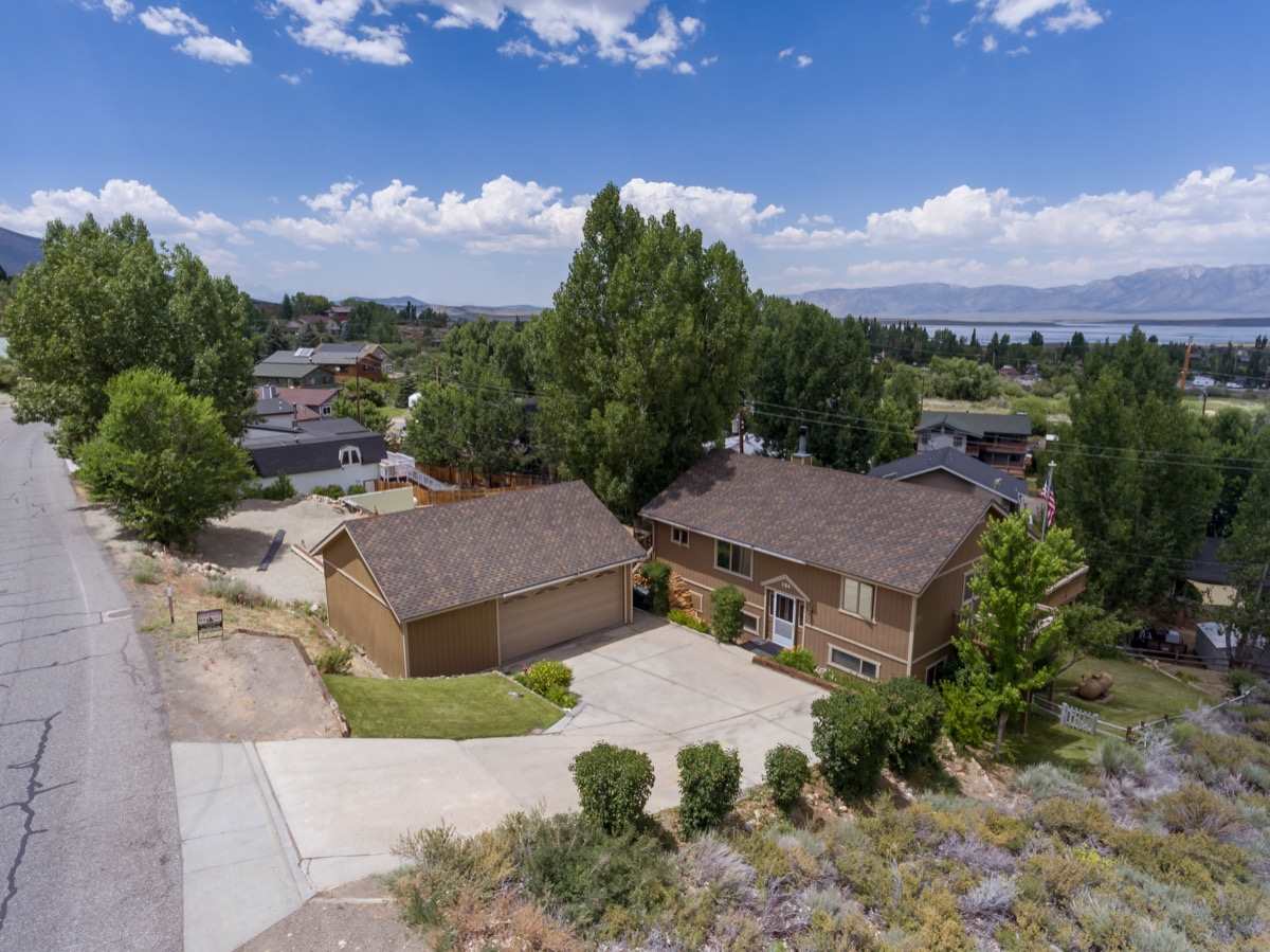 154 South Landing Road Crowley Lake, CA 93546 - Photo 3 of 27 an aerial view of a house with a garden view