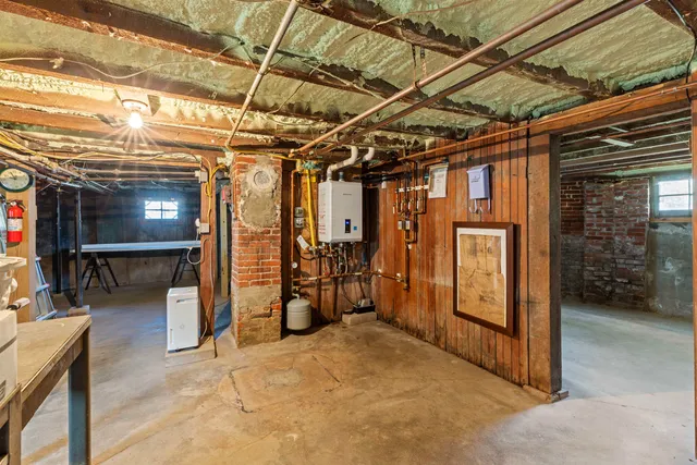 a view of a porch with furniture