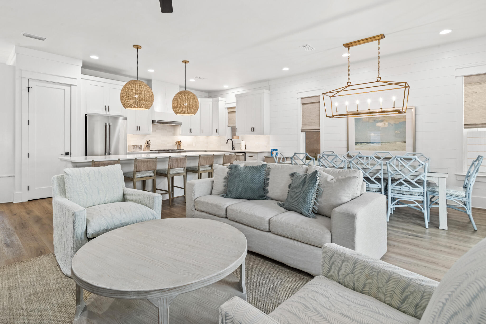 70 Trigger Trail East Inlet Beach, FL 32461 - Photo 17 of 67 a living room with furniture kitchen and a chandelier