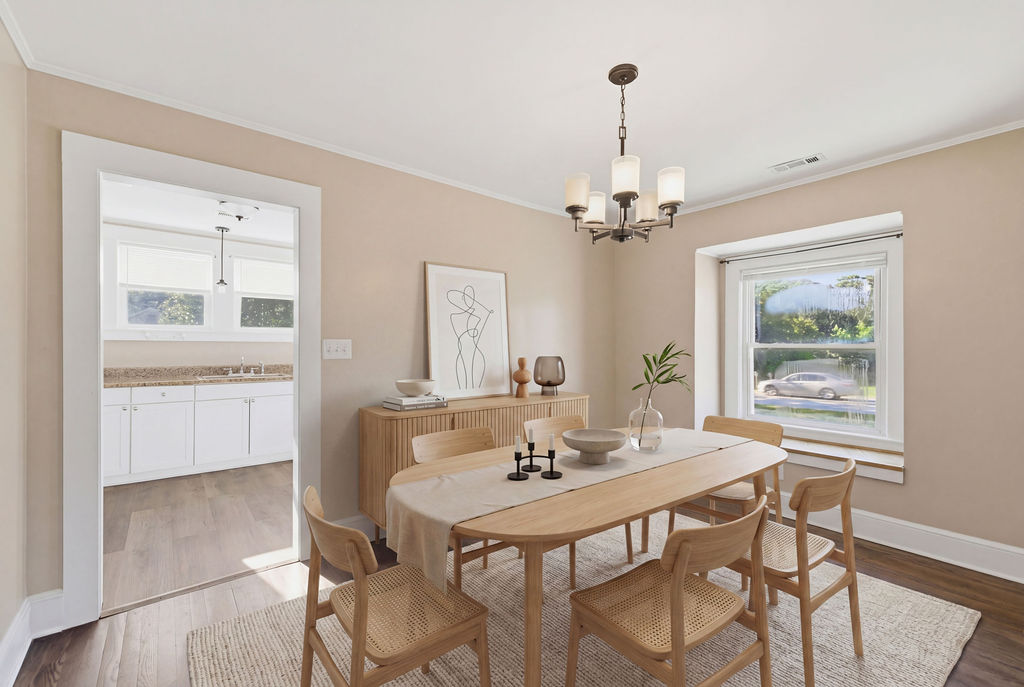 7604 Highway 252 Honea Path, SC 29654 - Photo 14 of 33 This bright dining area features an elegant chandelier, perfect for intimate gatherings.