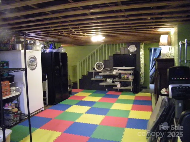 a room with musical instruments and a wooden floor