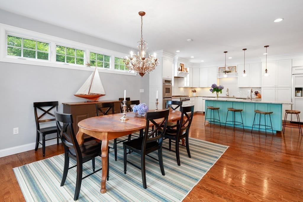41 Kimball Beach Road Hingham, MA 02043 - Photo 13 of 42 a view of a dining room with furniture and wooden floor