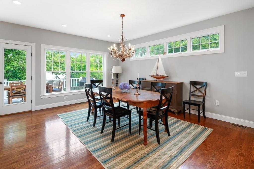 41 Kimball Beach Road Hingham, MA 02043 - Photo 14 of 42 a view of a dining room with furniture window and wooden floor