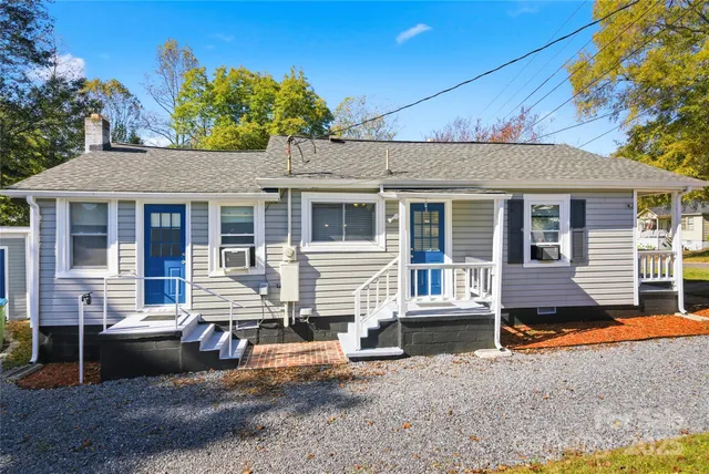 a front view of a house