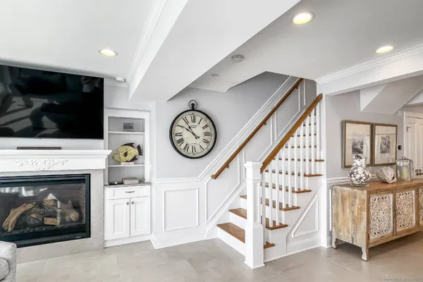 a view of a hallway with entryway