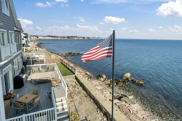 a view of an ocean and beach