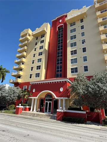 a front view of building