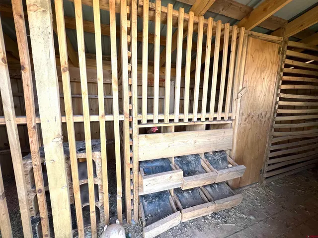 a view of a porch with a backyard